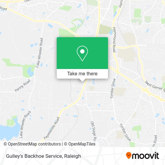 Gulley's Backhoe Service map
