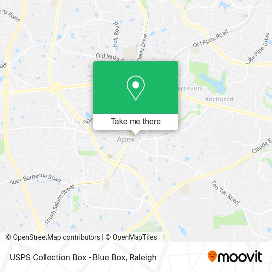 Mapa de USPS Collection Box - Blue Box