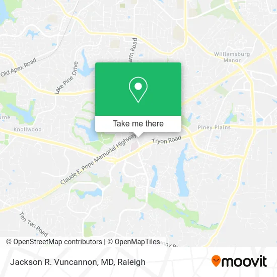 Jackson R. Vuncannon, MD map