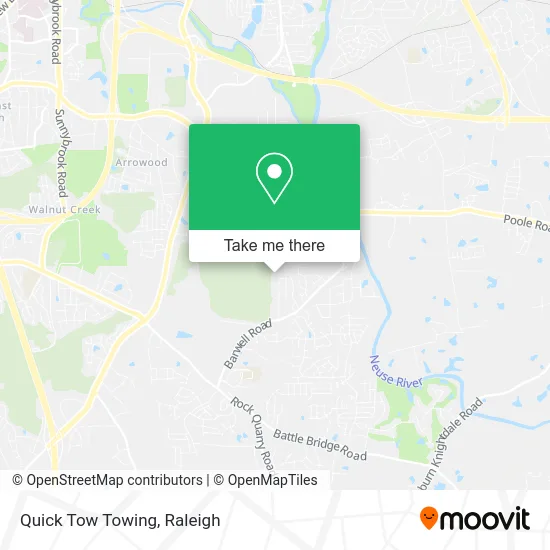 Quick Tow Towing map