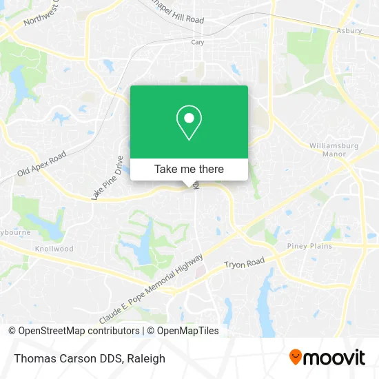 Thomas Carson DDS map