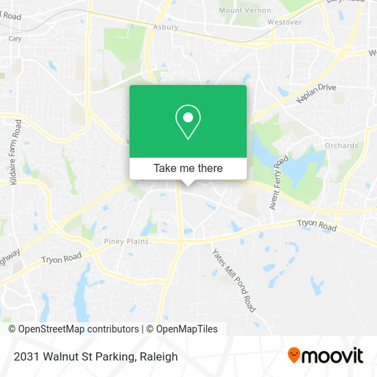 Mapa de 2031 Walnut St Parking