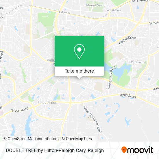 DOUBLE TREE by Hilton-Raleigh Cary map