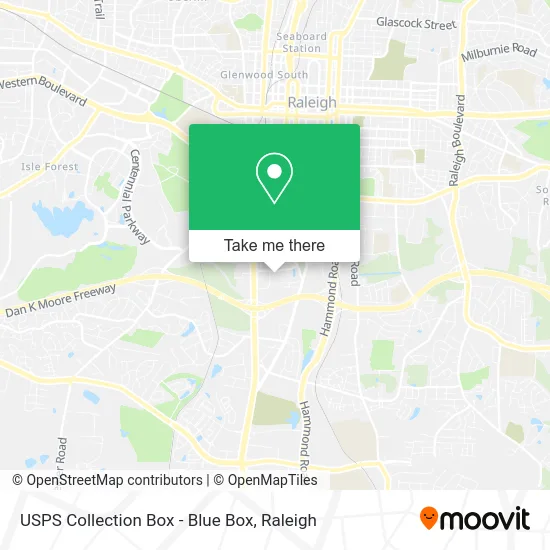 Mapa de USPS Collection Box - Blue Box
