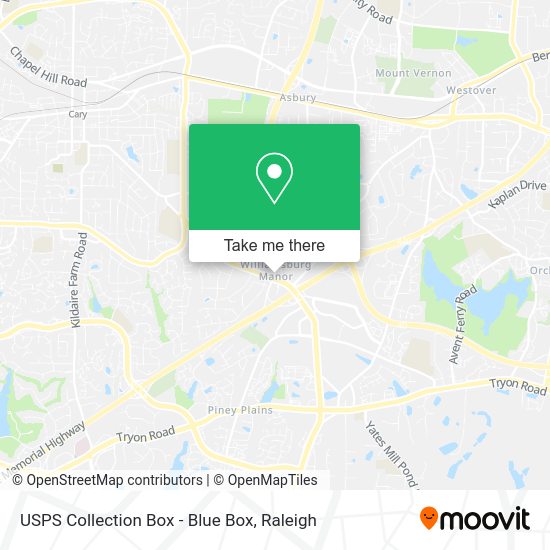 USPS Collection Box - Blue Box map