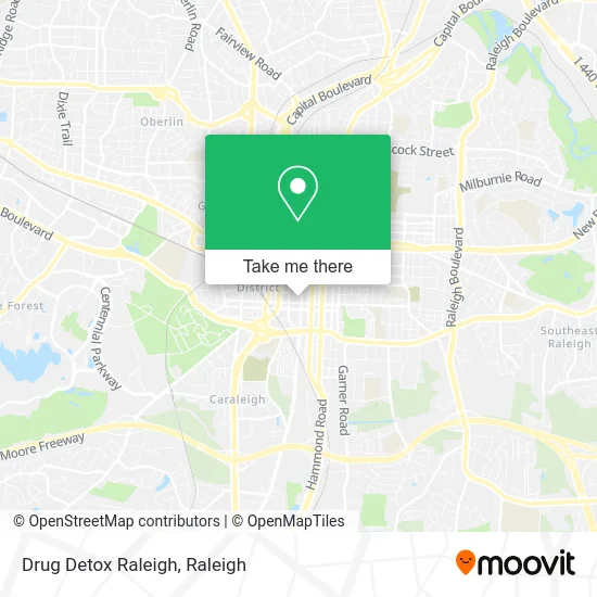 Drug Detox Raleigh map