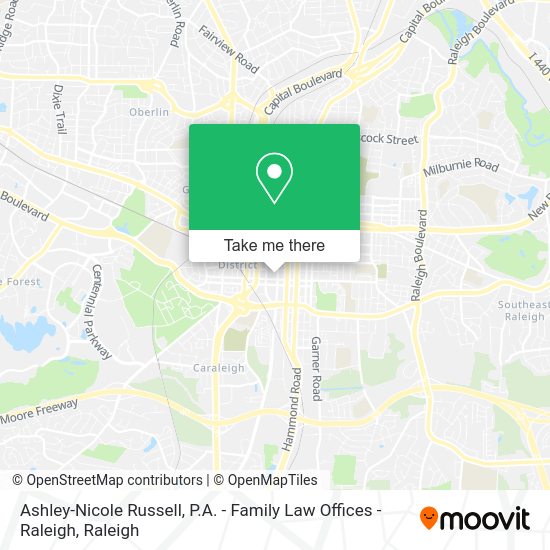 Ashley-Nicole Russell, P.A. - Family Law Offices - Raleigh map