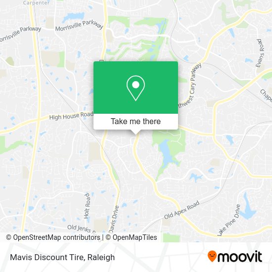Mapa de Mavis Discount Tire