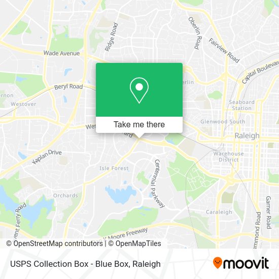 USPS Collection Box - Blue Box map