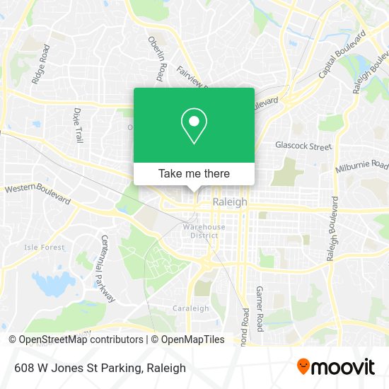 Mapa de 608 W Jones St Parking