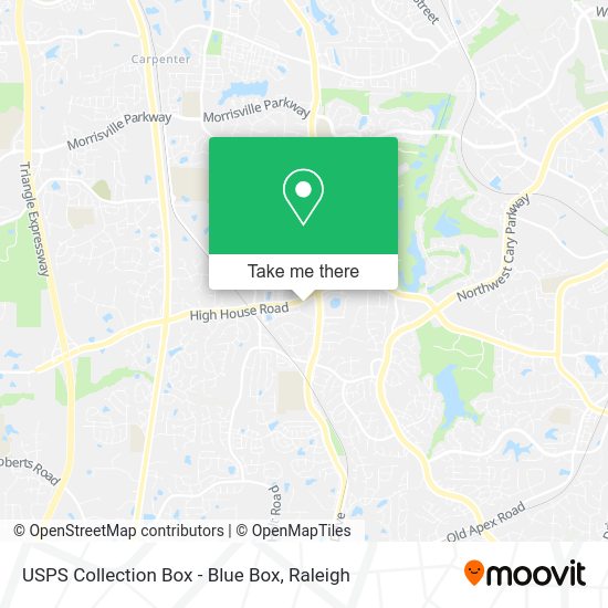 USPS Collection Box - Blue Box map