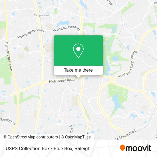 USPS Collection Box - Blue Box map