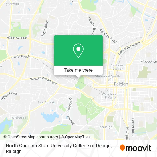 North Carolina State University College of Design map