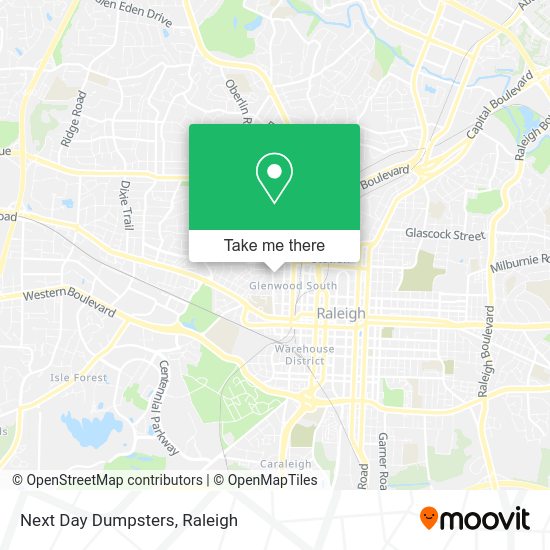 Mapa de Next Day Dumpsters