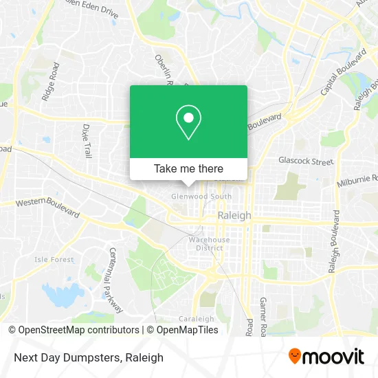 Next Day Dumpsters map