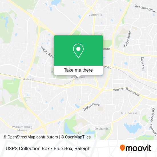 USPS Collection Box - Blue Box map