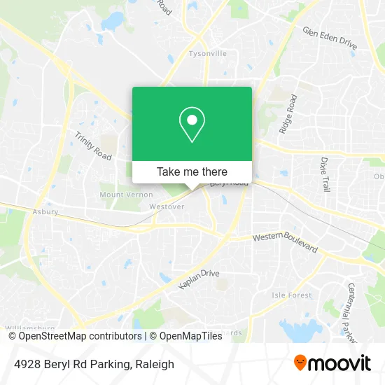 4928 Beryl Rd Parking map