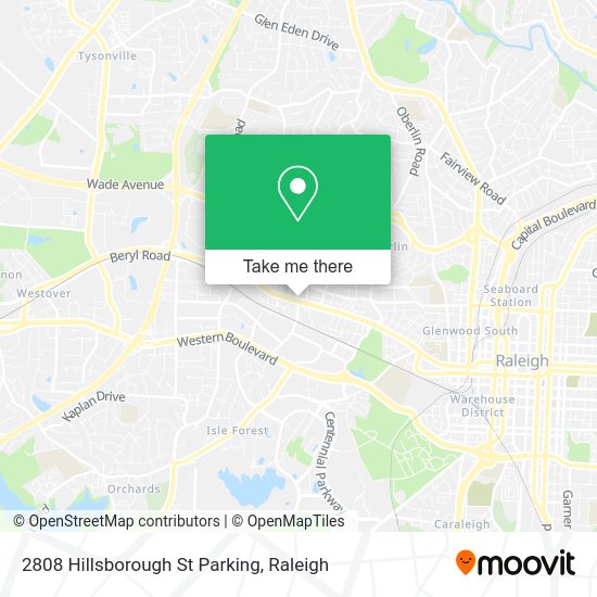 2808 Hillsborough St Parking map