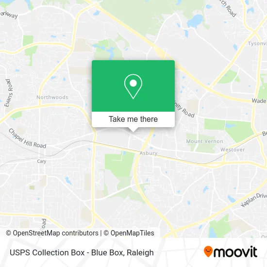 USPS Collection Box - Blue Box map
