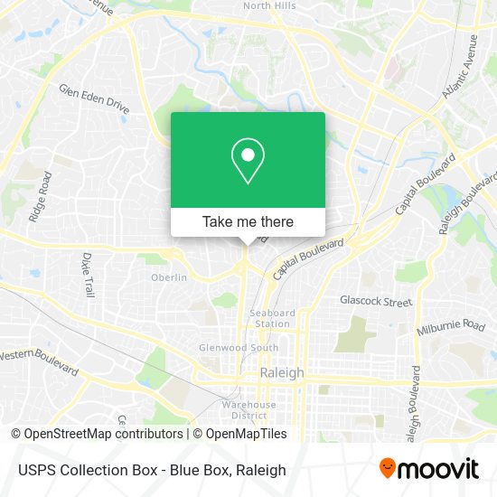 Mapa de USPS Collection Box - Blue Box