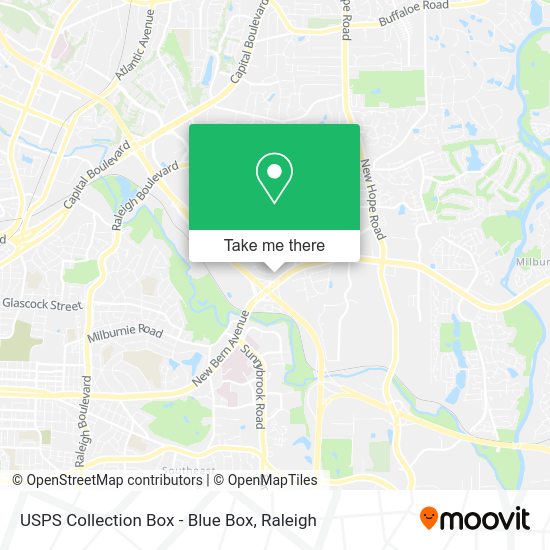 USPS Collection Box - Blue Box map