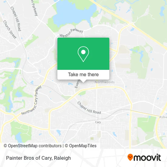 Painter Bros of Cary map