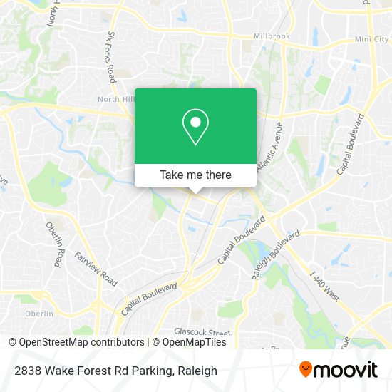 Mapa de 2838 Wake Forest Rd Parking