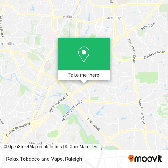 Relax Tobacco and Vape map