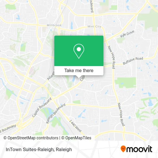 InTown Suites-Raleigh map