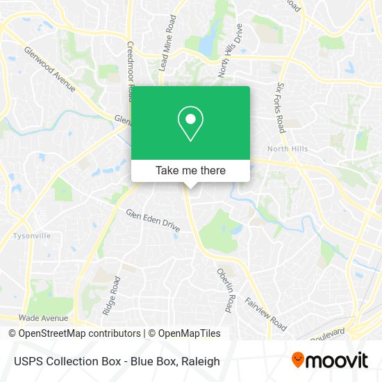 USPS Collection Box - Blue Box map