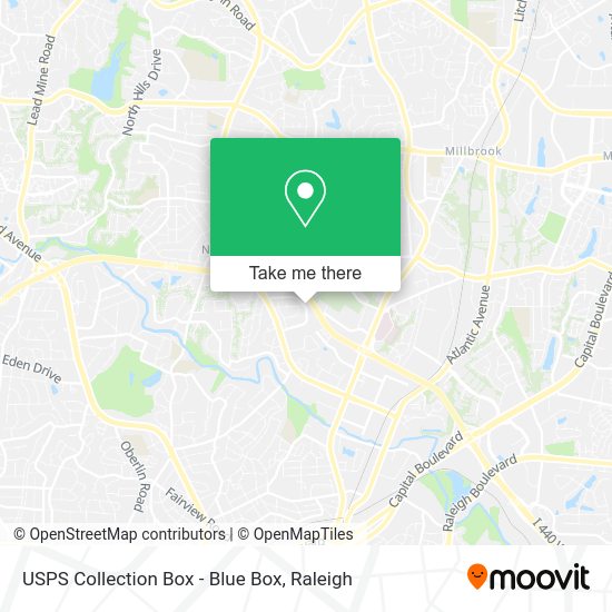 USPS Collection Box - Blue Box map