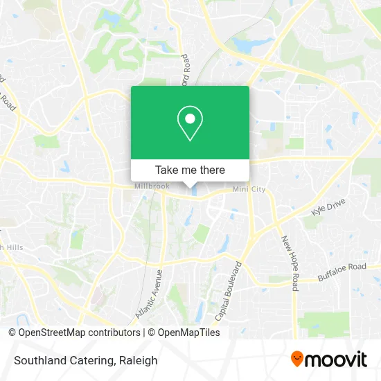 Southland Catering map