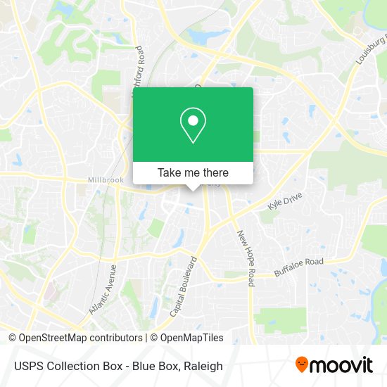 USPS Collection Box - Blue Box map