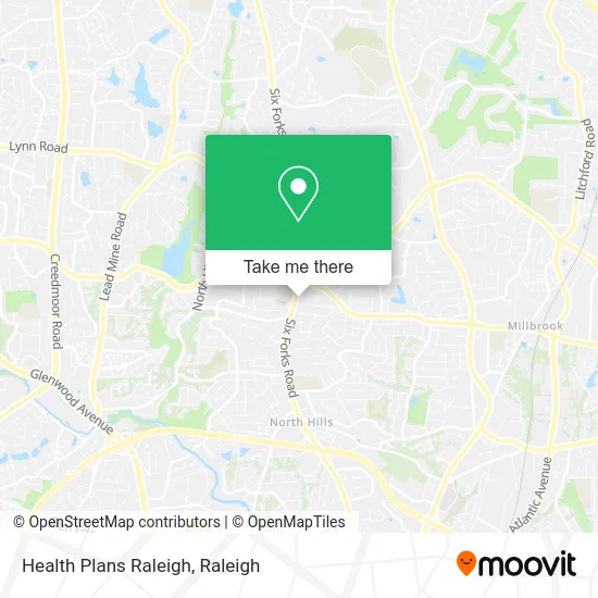 Health Plans Raleigh map