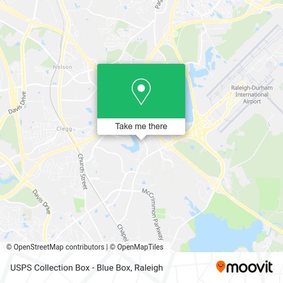 Mapa de USPS Collection Box - Blue Box