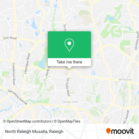 North Raleigh Musalla map