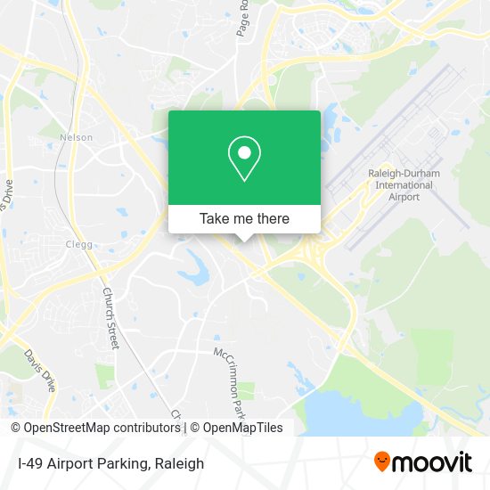I-49 Airport Parking map