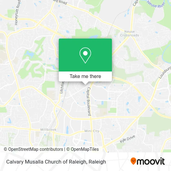 Calvary Musalla Church of Raleigh map