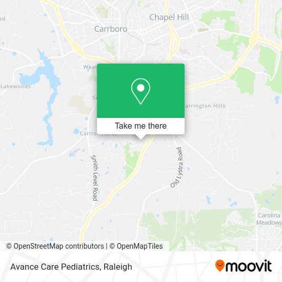 Avance Care Pediatrics map