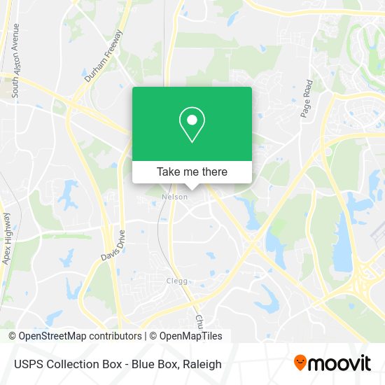 USPS Collection Box - Blue Box map