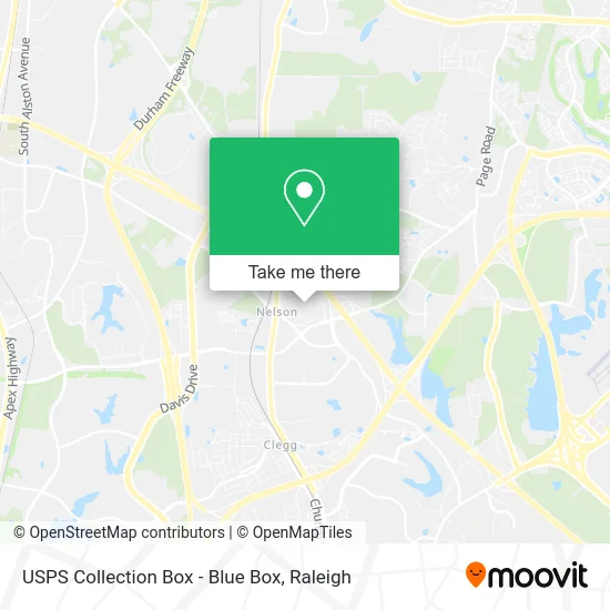Mapa de USPS Collection Box - Blue Box