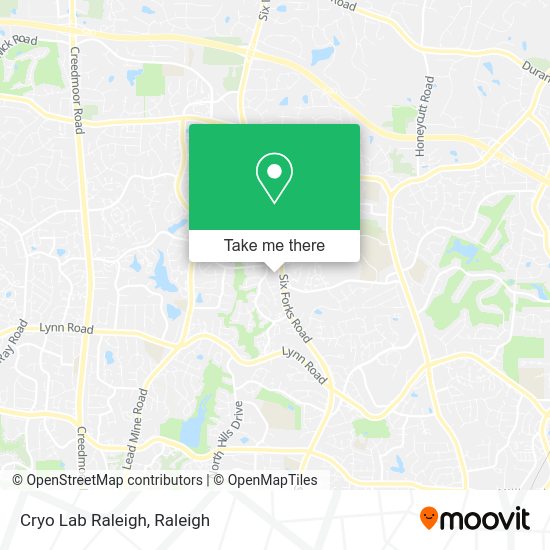 Cryo Lab Raleigh map