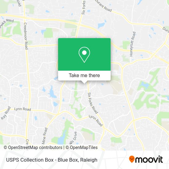 USPS Collection Box - Blue Box map
