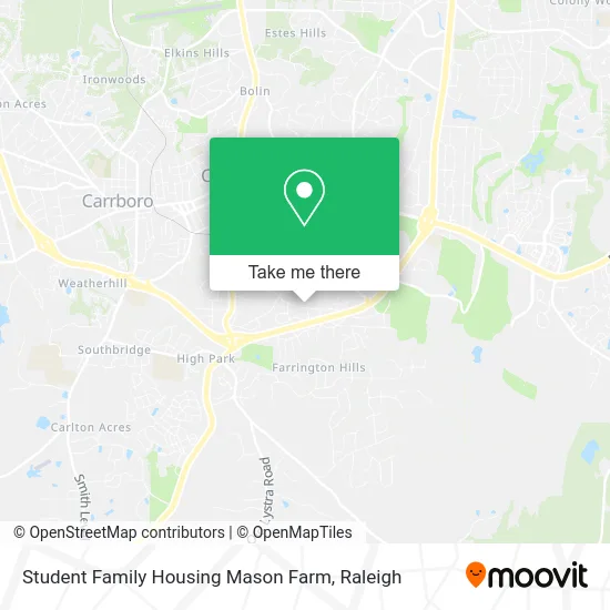 Student Family Housing Mason Farm map