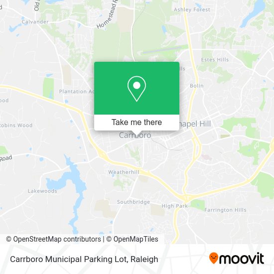 Carrboro Municipal Parking Lot map