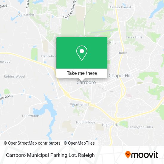 Carrboro Municipal Parking Lot map