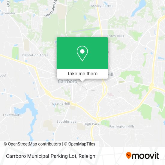 Carrboro Municipal Parking Lot map