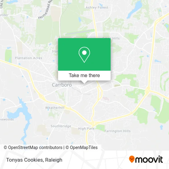 Mapa de Tonyas Cookies