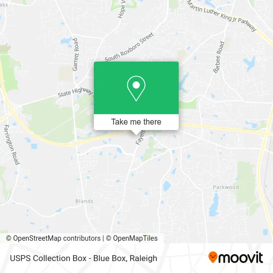 USPS Collection Box - Blue Box map