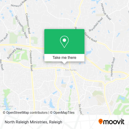 North Raleigh Ministries map